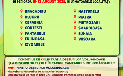 Calendar colectare deseuri voluminoase